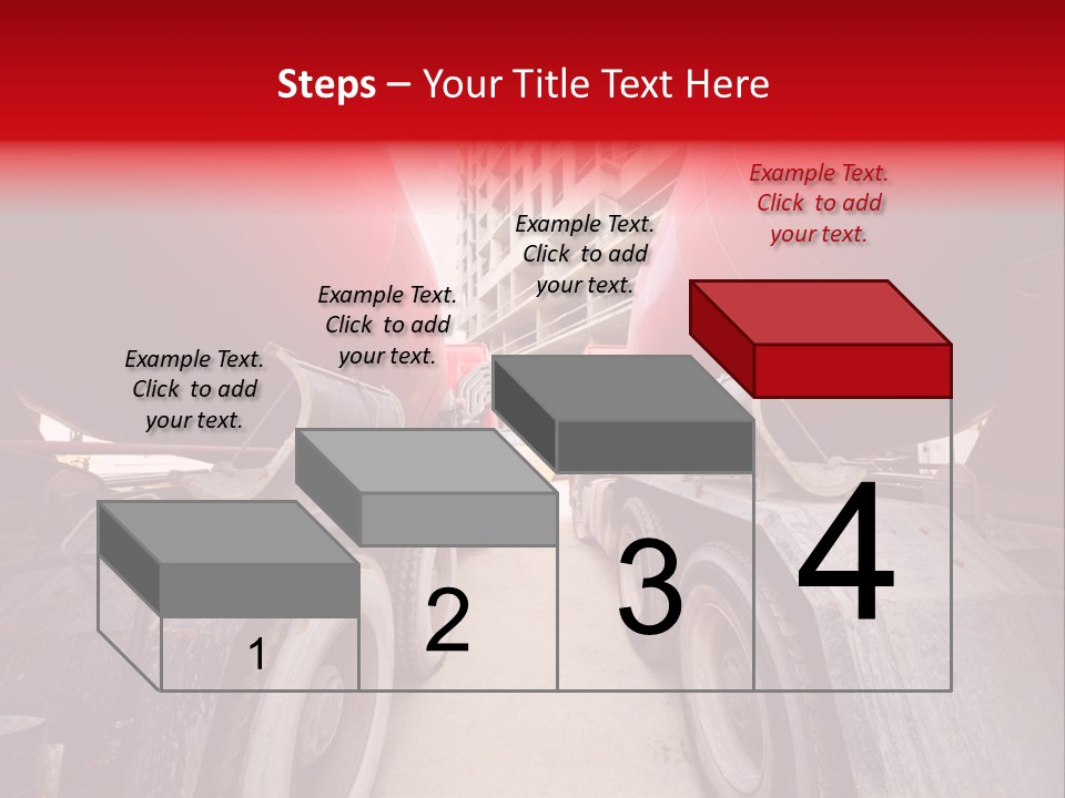 Two Industry Truck PowerPoint Template