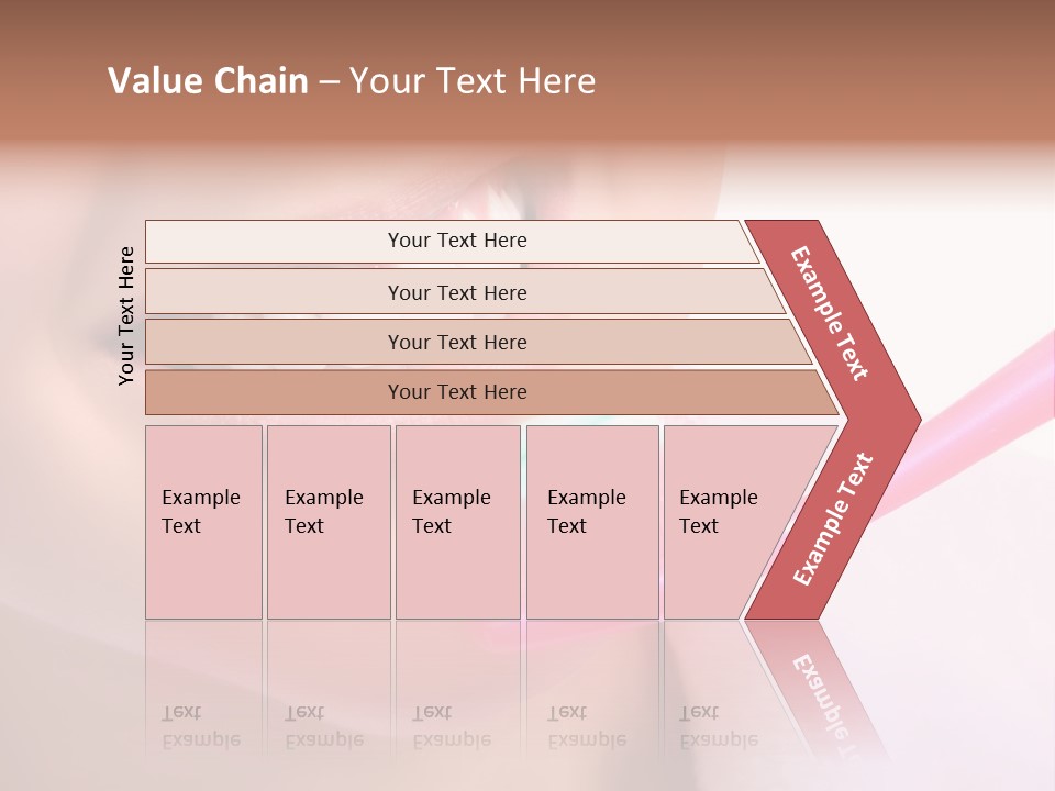 A Woman Brushing Her Teeth With A Pink Toothbrush PowerPoint Template