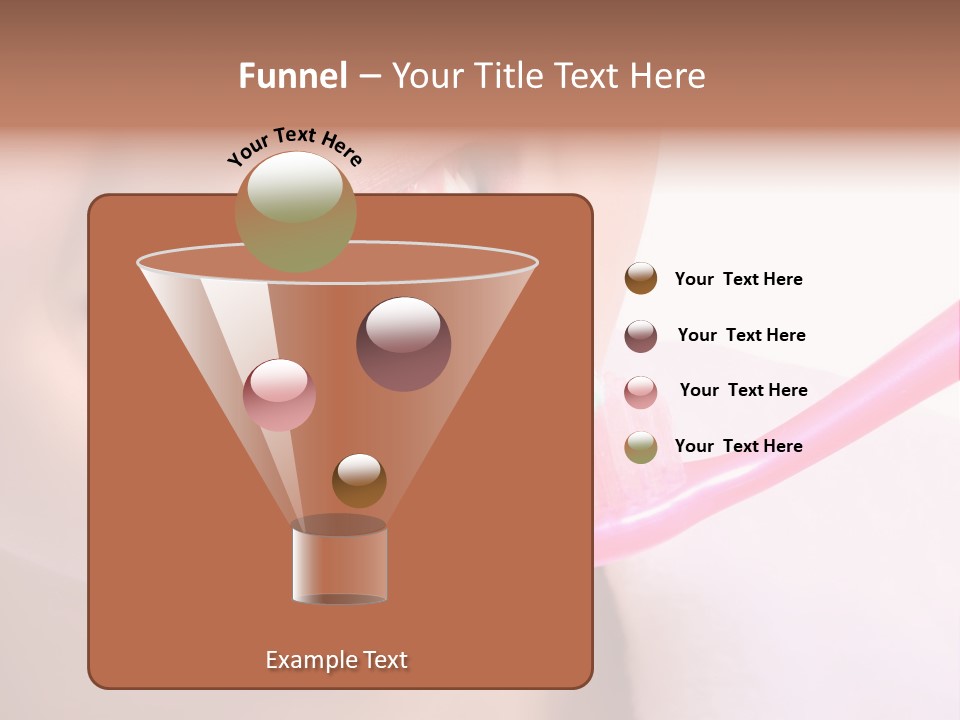 A Woman Brushing Her Teeth With A Pink Toothbrush PowerPoint Template