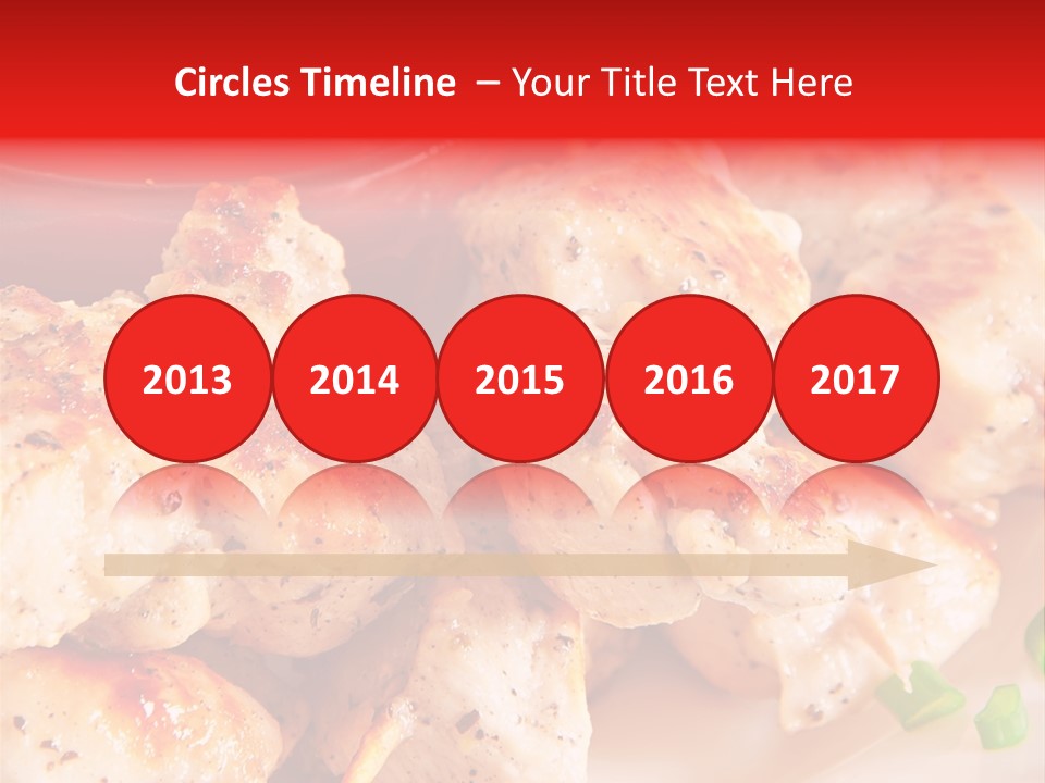 A Plate Of Chicken Skewers With Tomatoes And Ketchup PowerPoint Template