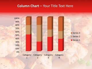 A Plate Of Chicken Skewers With Tomatoes And Ketchup PowerPoint Template