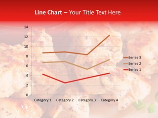 A Plate Of Chicken Skewers With Tomatoes And Ketchup PowerPoint Template