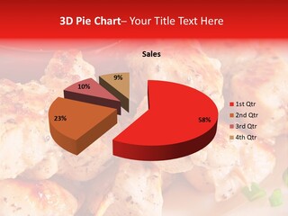 A Plate Of Chicken Skewers With Tomatoes And Ketchup PowerPoint Template