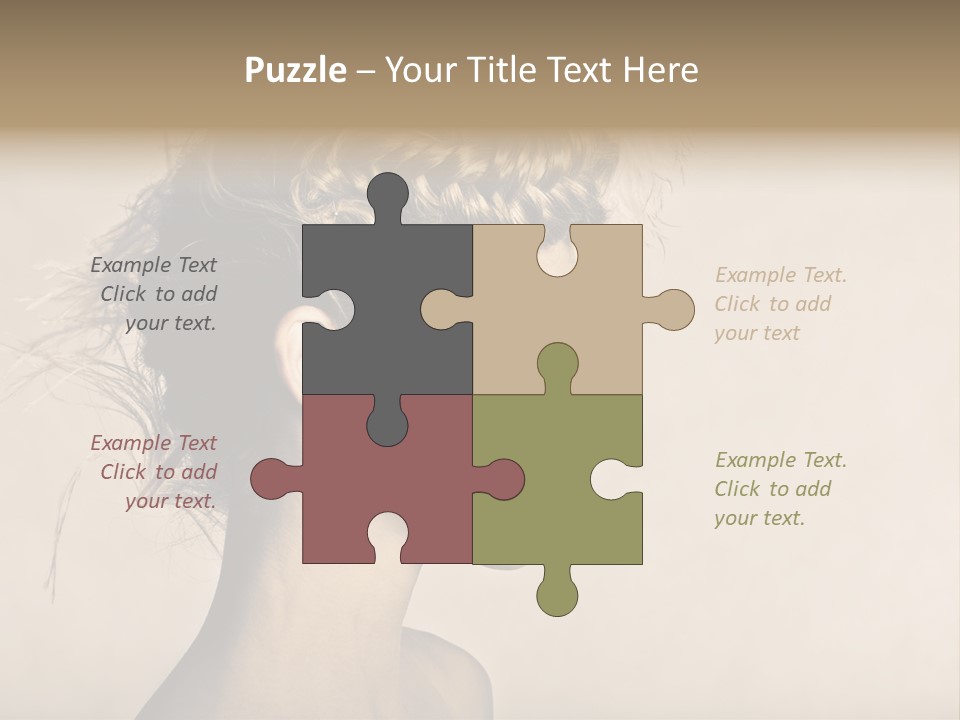 Cut Contemplating Child PowerPoint Template