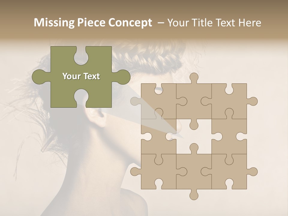 Cut Contemplating Child PowerPoint Template