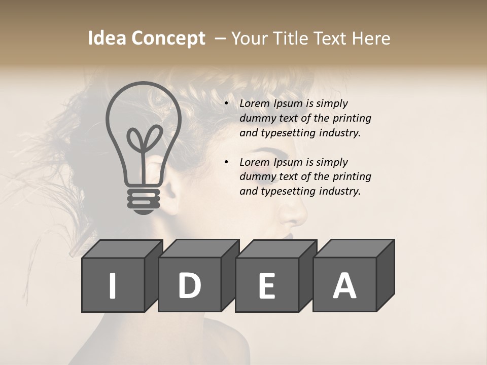 Cut Contemplating Child PowerPoint Template