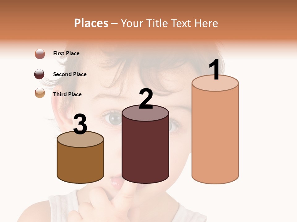 Cut Contemplating Child PowerPoint Template