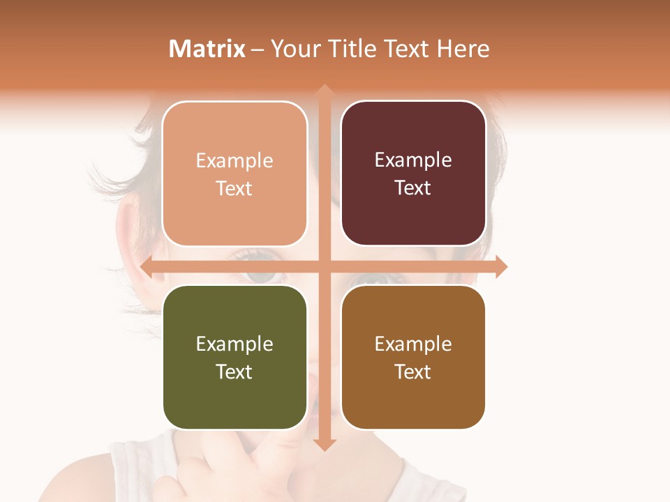 Cut Contemplating Child PowerPoint Template