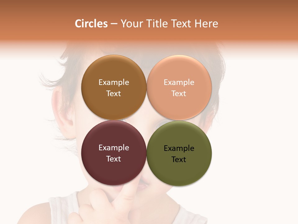 Cut Contemplating Child PowerPoint Template