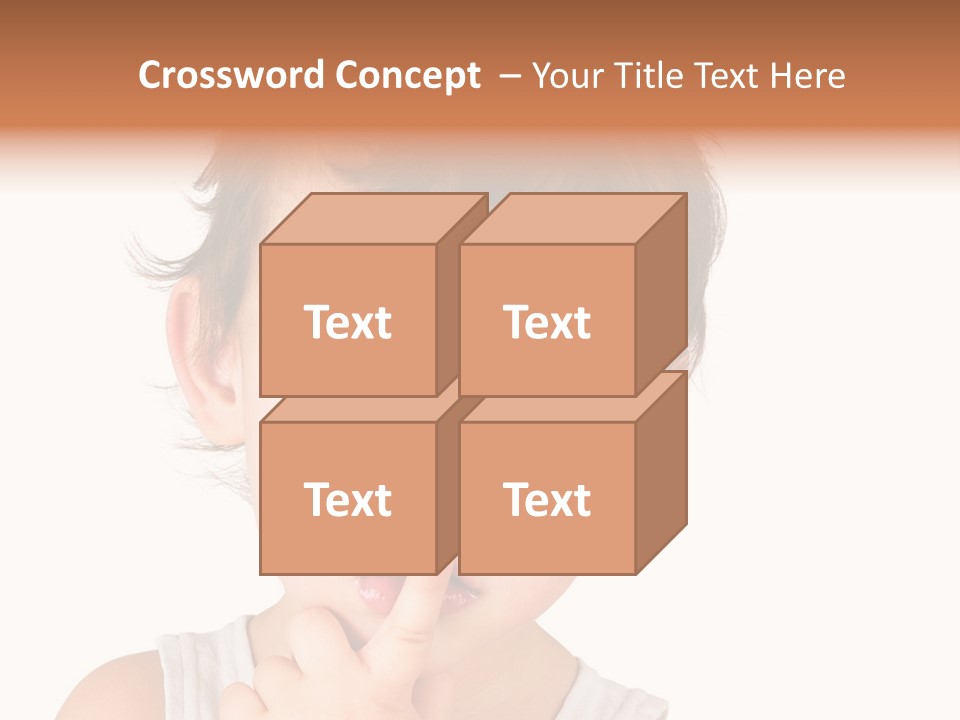 Cut Contemplating Child PowerPoint Template