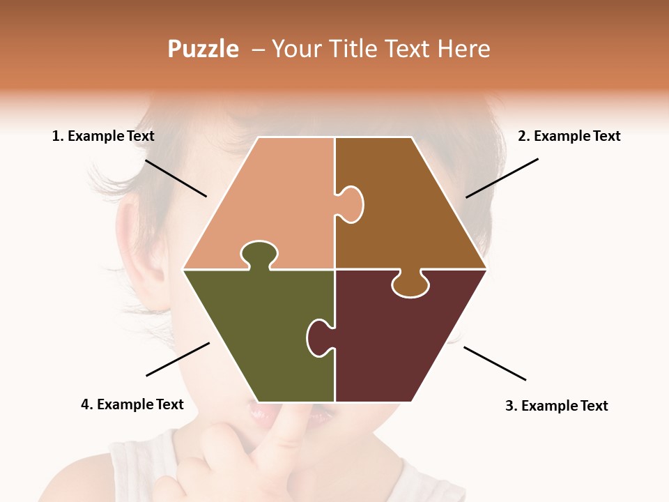 Cut Contemplating Child PowerPoint Template