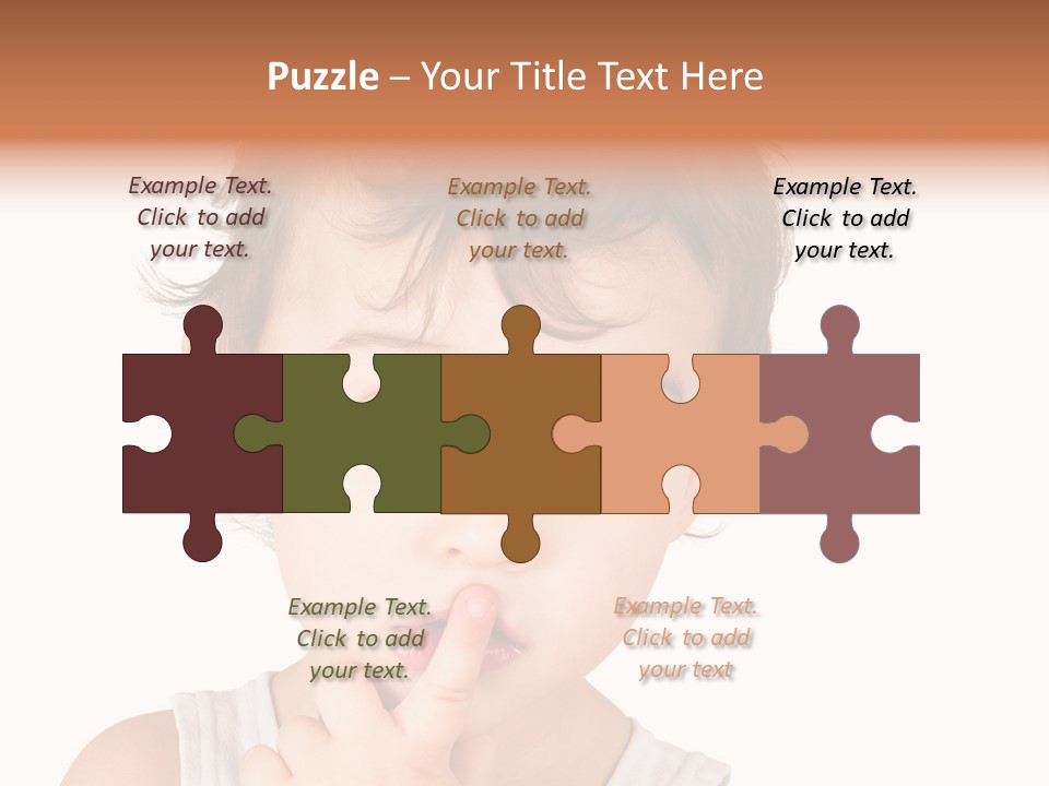 Cut Contemplating Child PowerPoint Template