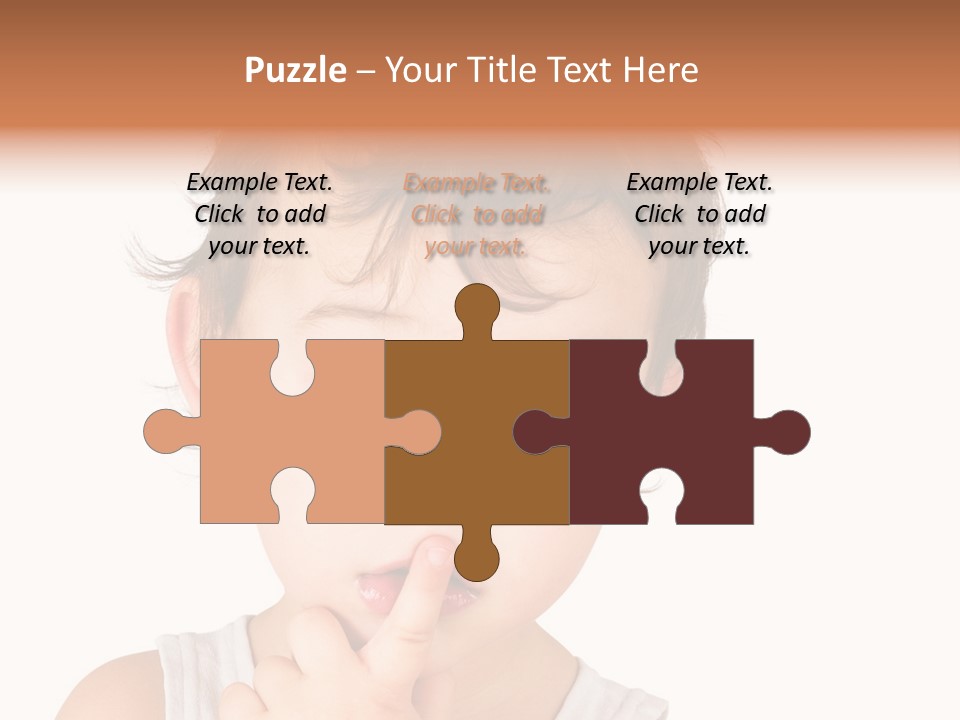 Cut Contemplating Child PowerPoint Template
