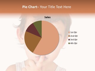 Cut Contemplating Child PowerPoint Template