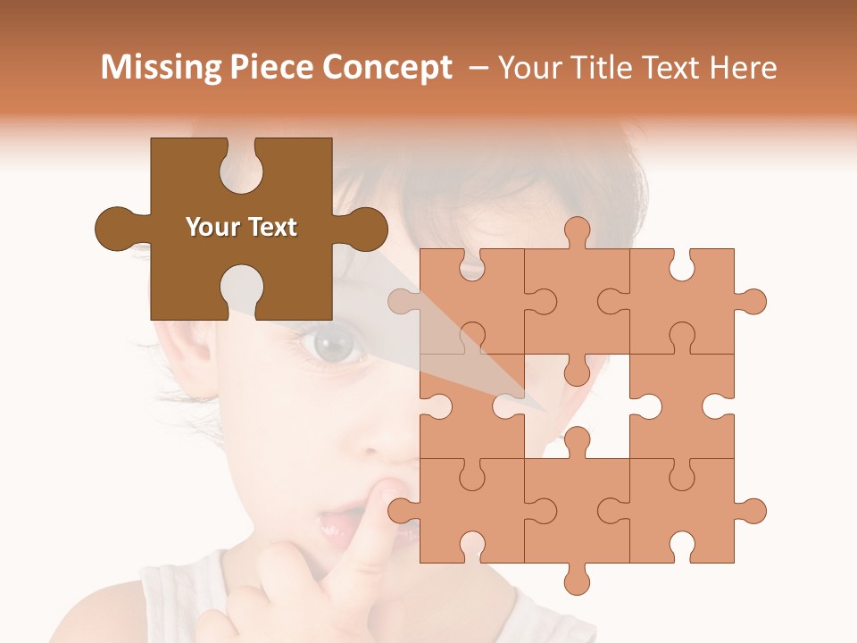 Cut Contemplating Child PowerPoint Template