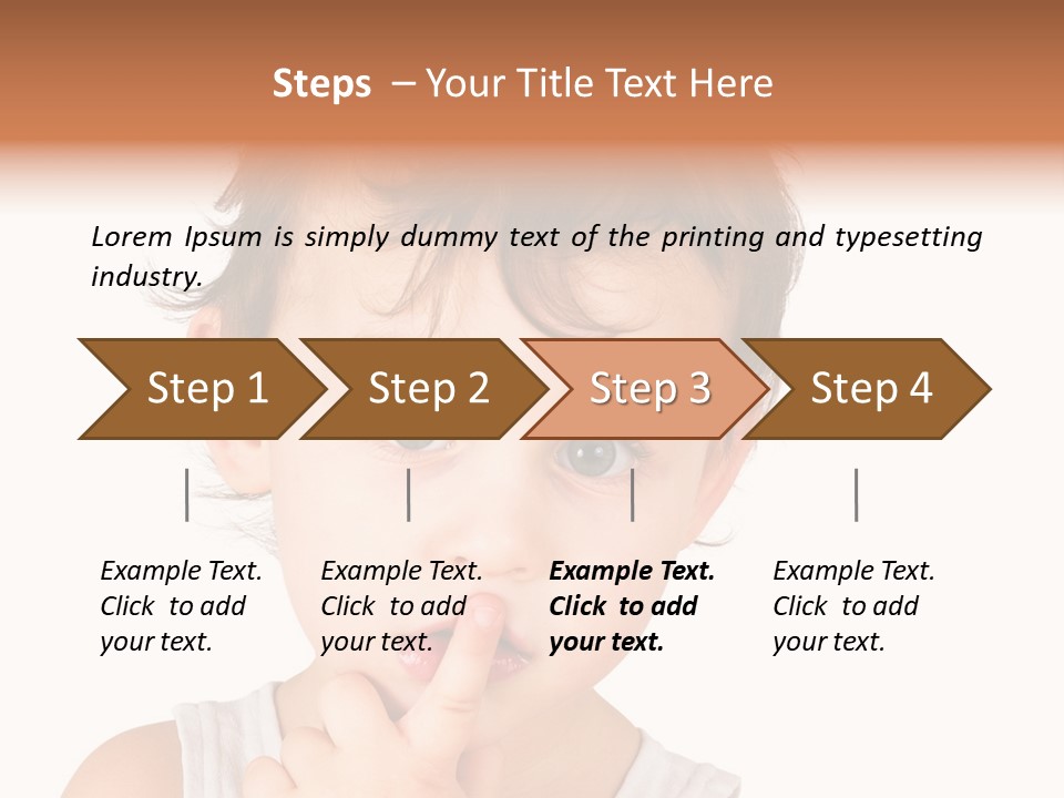 Cut Contemplating Child PowerPoint Template