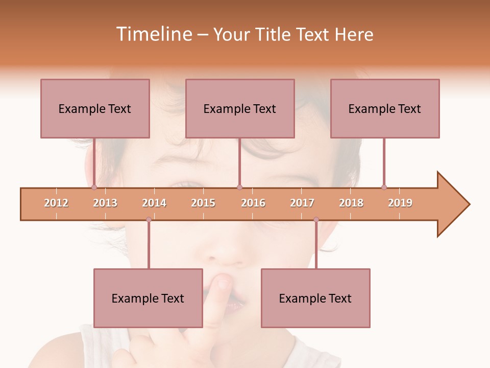 Cut Contemplating Child PowerPoint Template