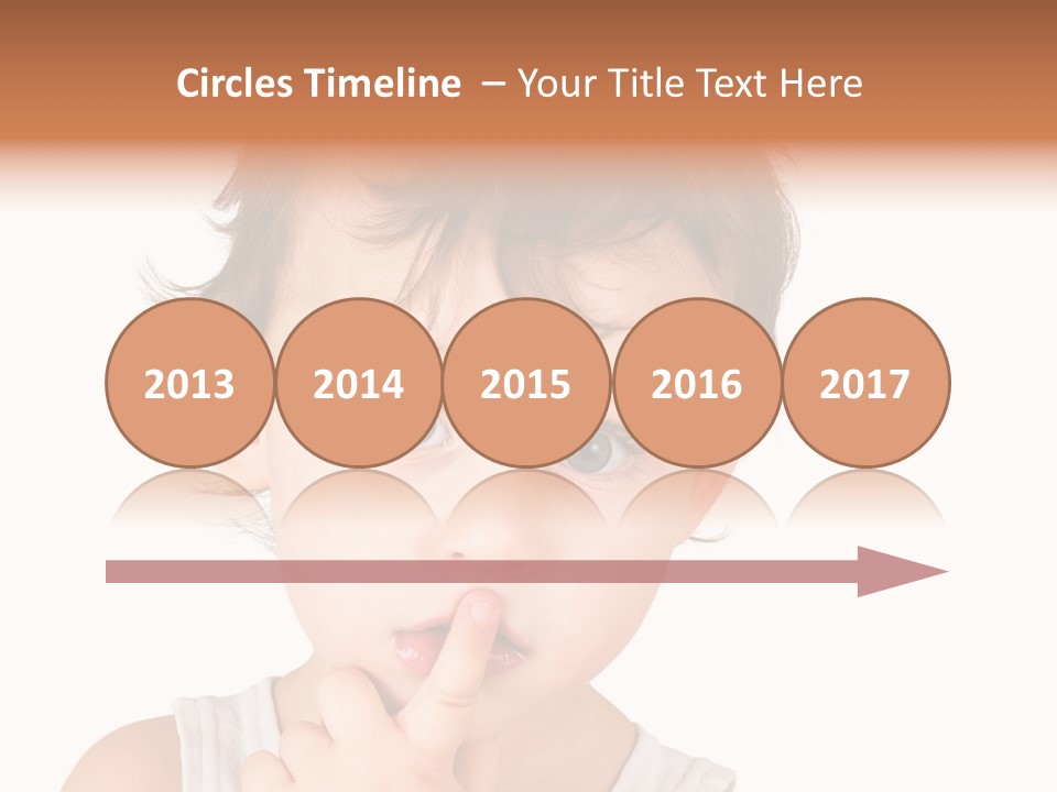 Cut Contemplating Child PowerPoint Template