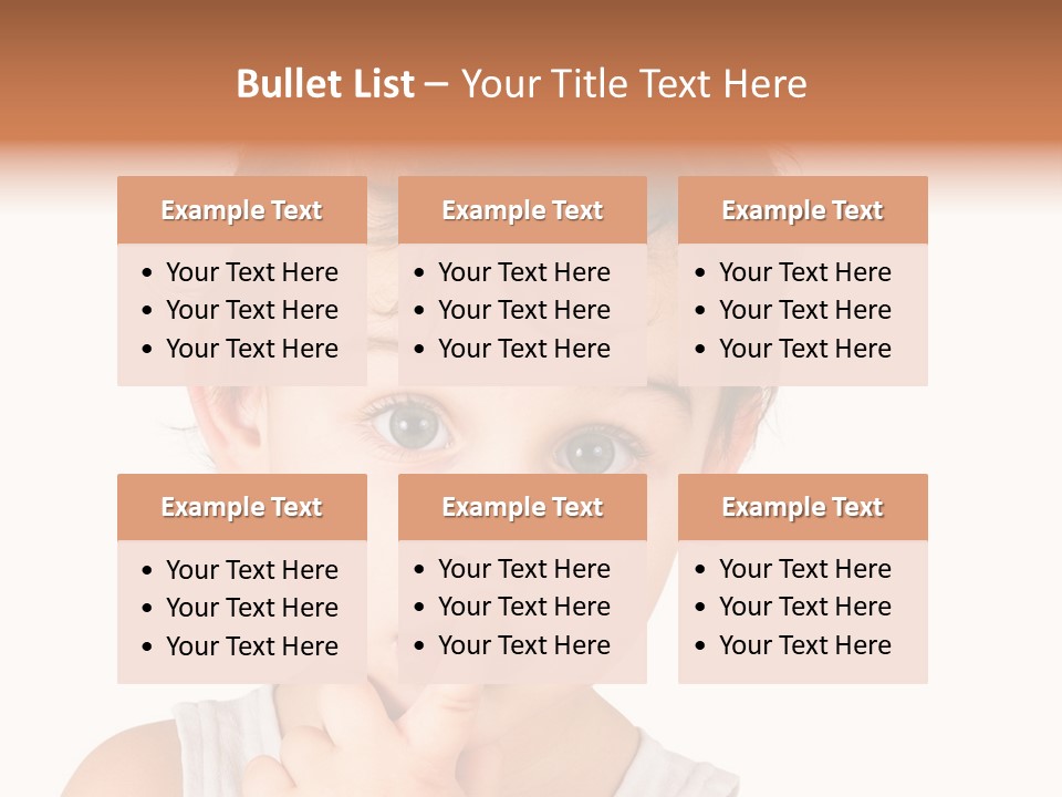 Cut Contemplating Child PowerPoint Template