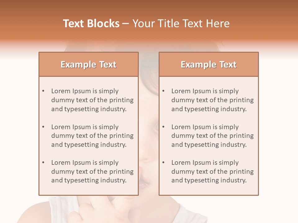Cut Contemplating Child PowerPoint Template