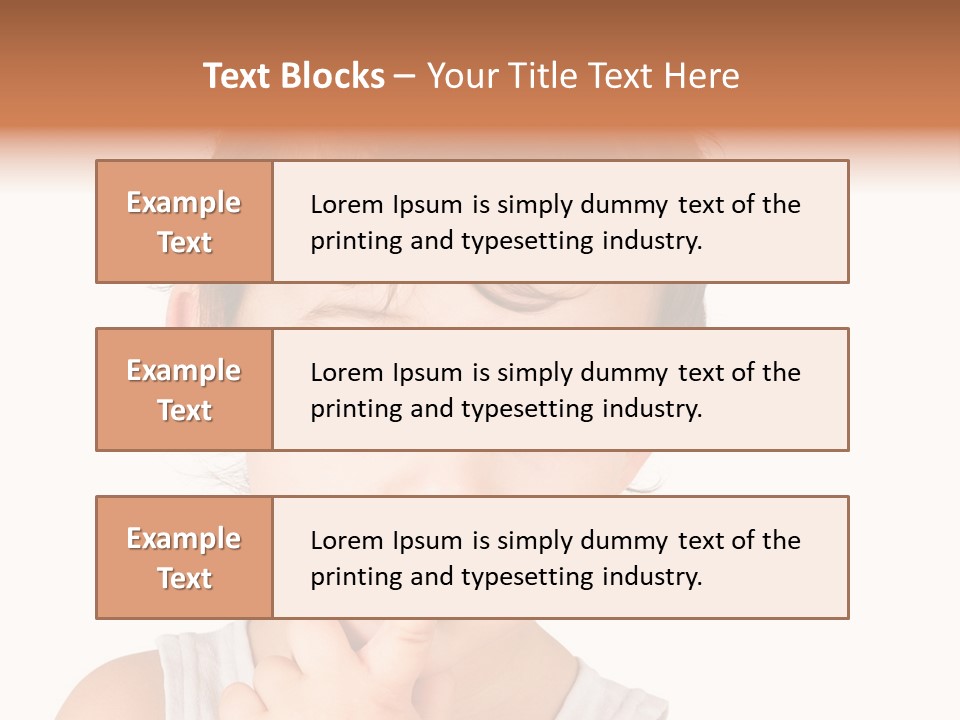 Cut Contemplating Child PowerPoint Template