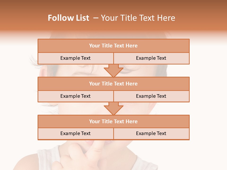 Cut Contemplating Child PowerPoint Template