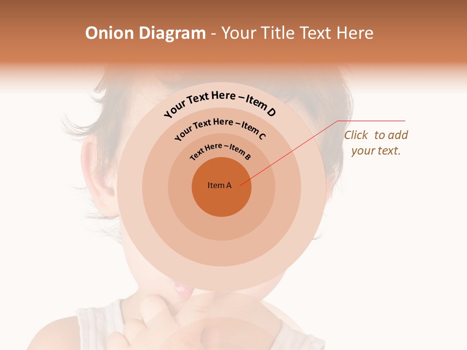 Cut Contemplating Child PowerPoint Template