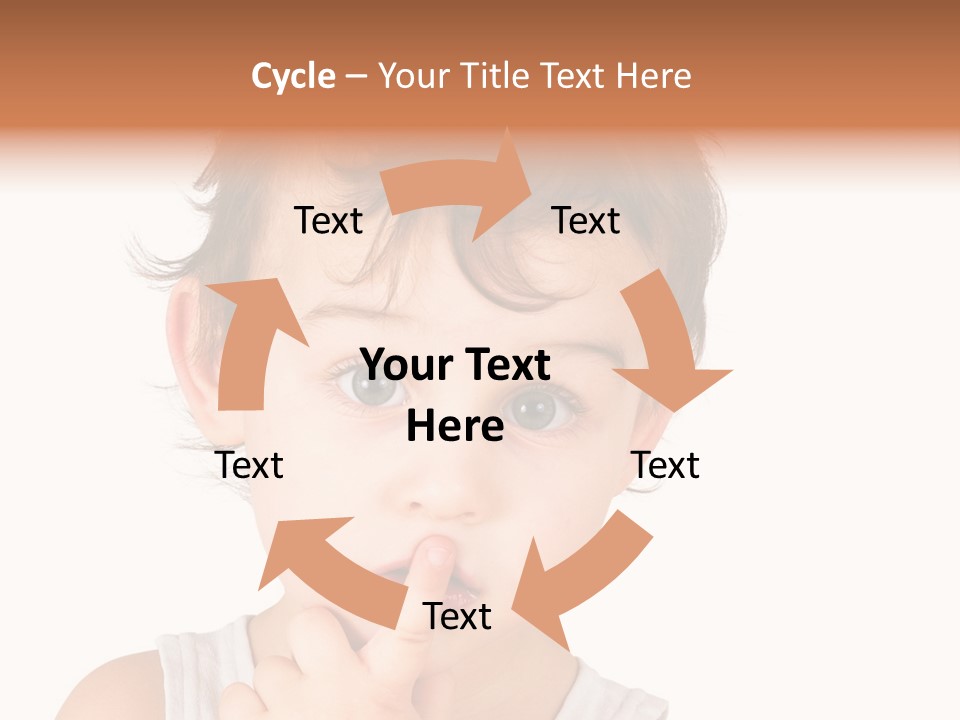 Cut Contemplating Child PowerPoint Template