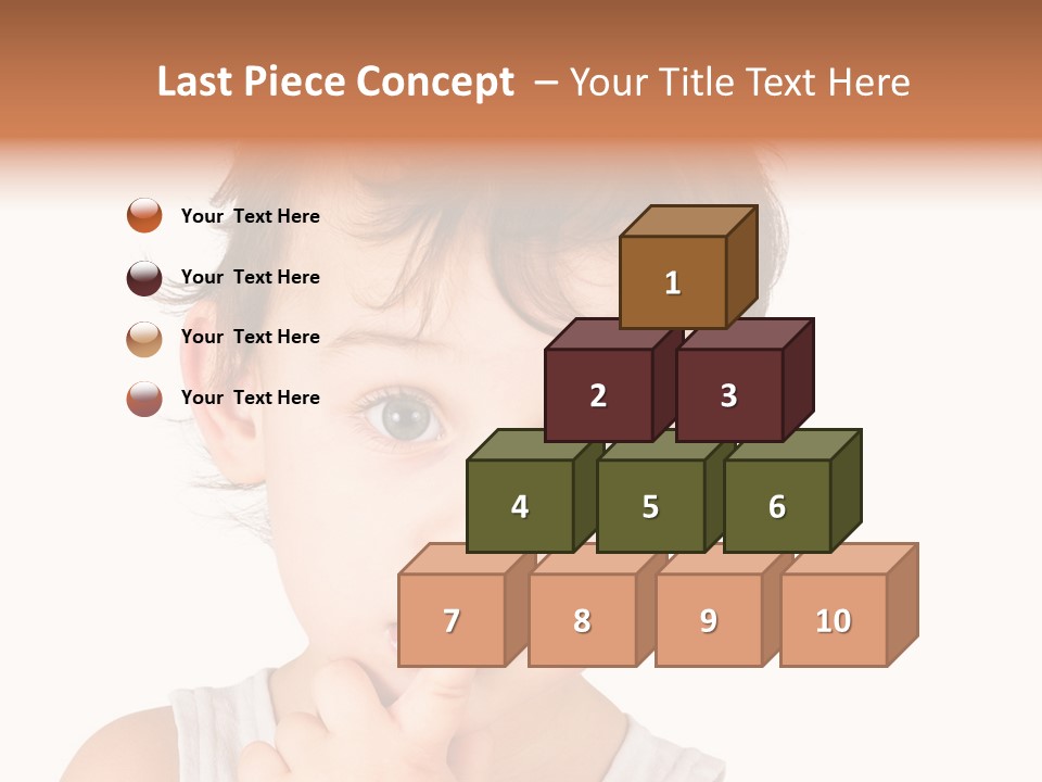 Cut Contemplating Child PowerPoint Template