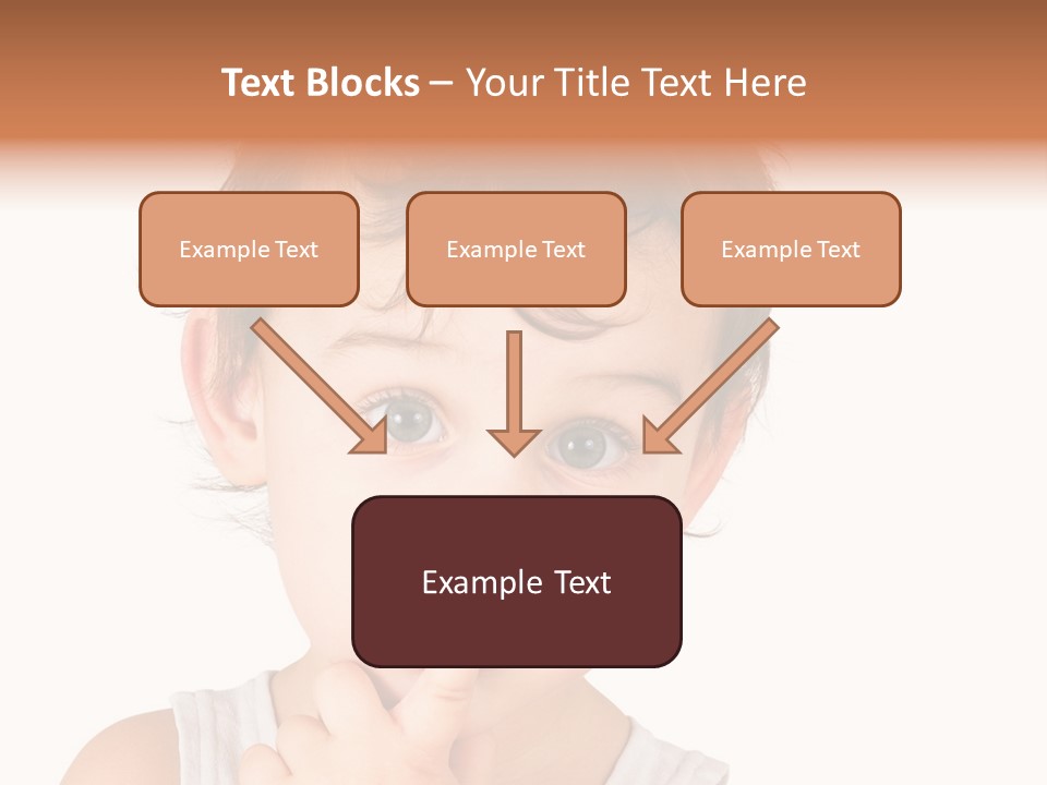 Cut Contemplating Child PowerPoint Template