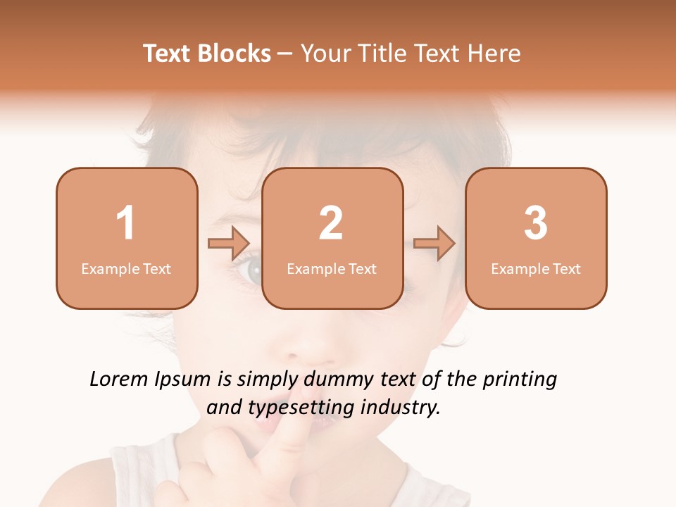 Cut Contemplating Child PowerPoint Template