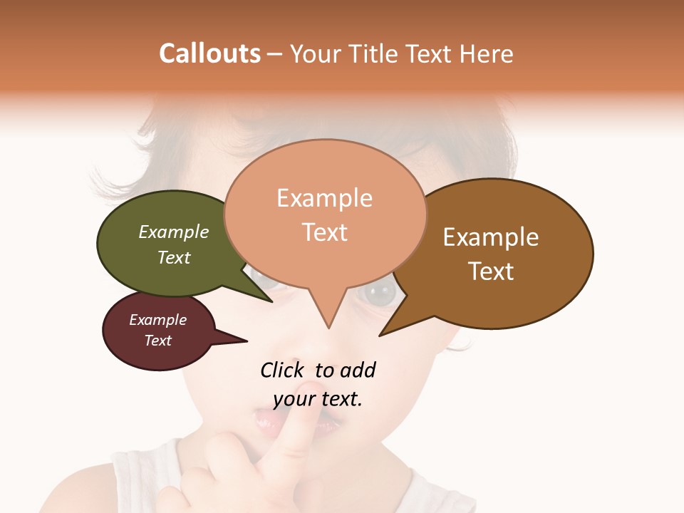 Cut Contemplating Child PowerPoint Template