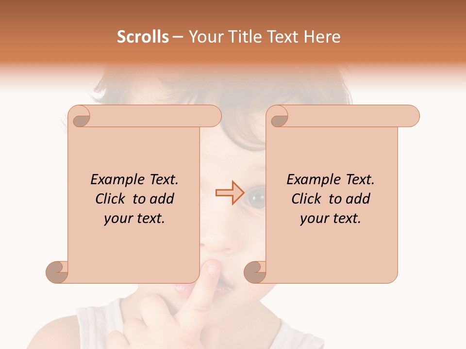Cut Contemplating Child PowerPoint Template