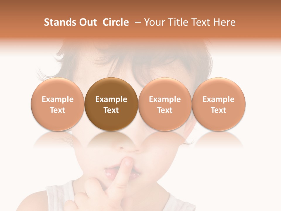 Cut Contemplating Child PowerPoint Template
