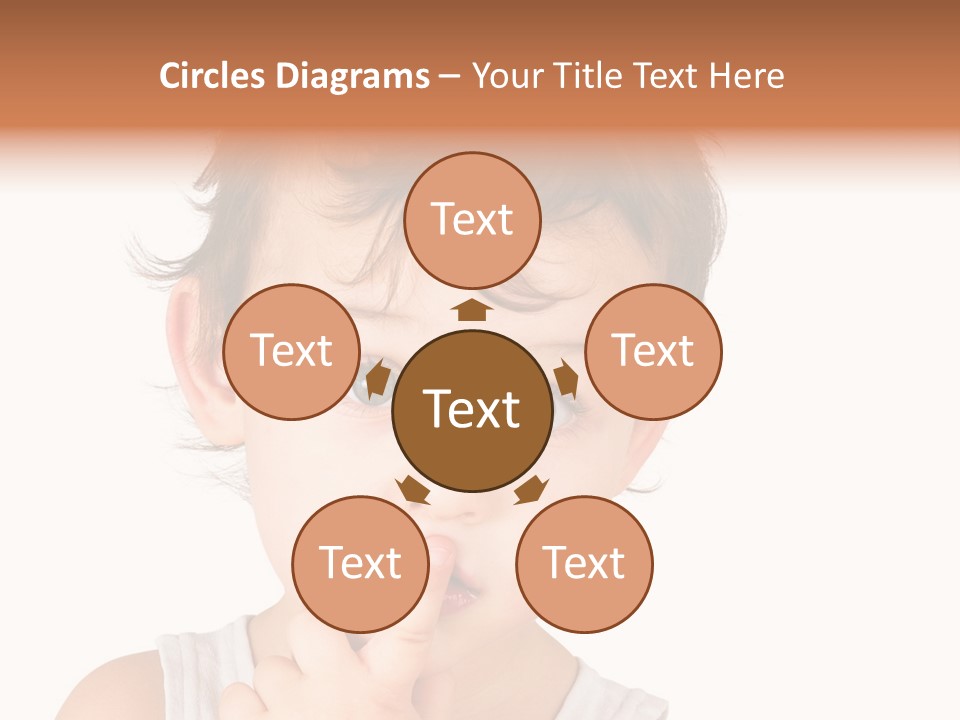 Cut Contemplating Child PowerPoint Template