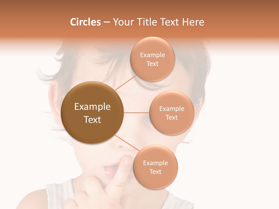 Cut Contemplating Child PowerPoint Template