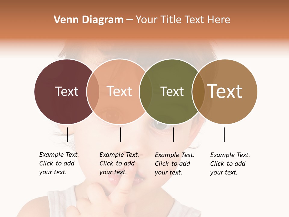 Cut Contemplating Child PowerPoint Template