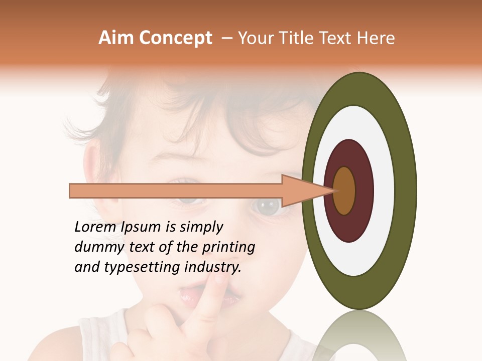 Cut Contemplating Child PowerPoint Template
