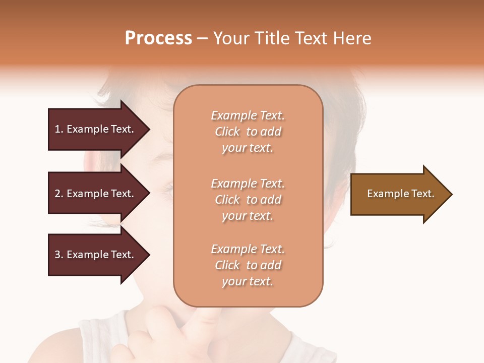 Cut Contemplating Child PowerPoint Template