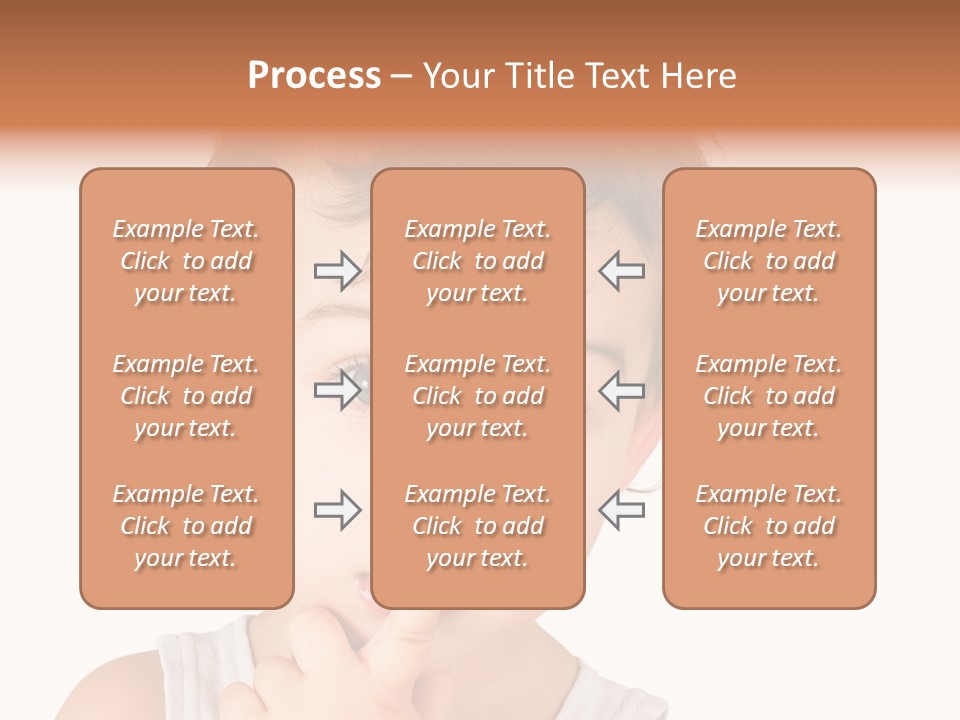 Cut Contemplating Child PowerPoint Template