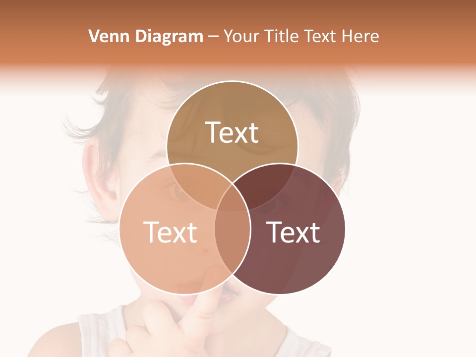 Cut Contemplating Child PowerPoint Template