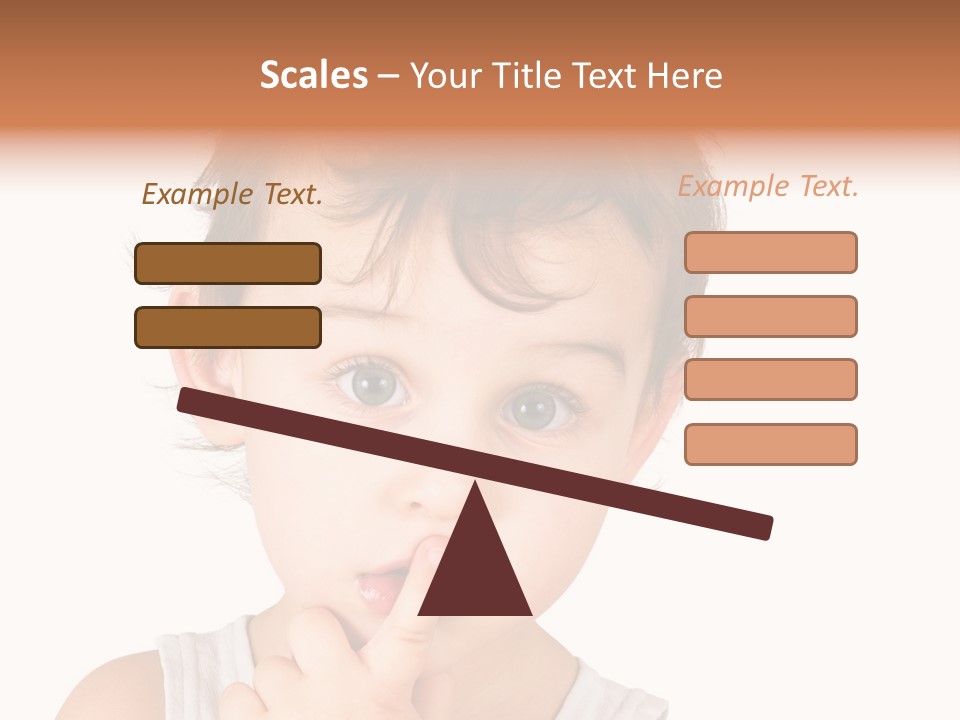 Cut Contemplating Child PowerPoint Template