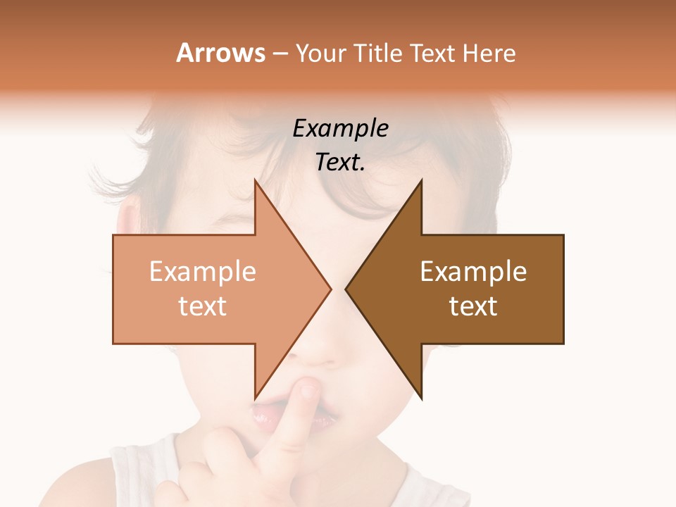 Cut Contemplating Child PowerPoint Template