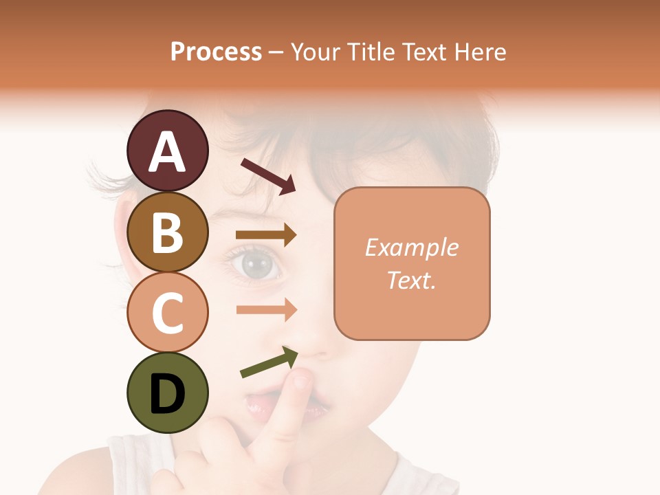 Cut Contemplating Child PowerPoint Template
