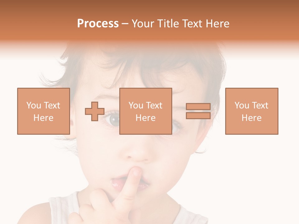 Cut Contemplating Child PowerPoint Template