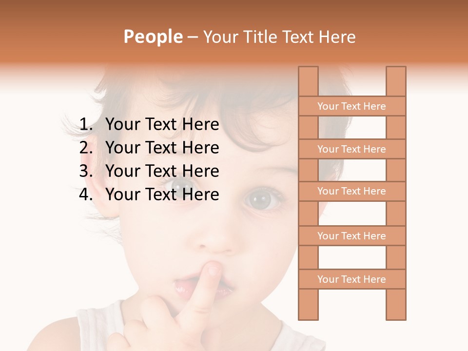 Cut Contemplating Child PowerPoint Template