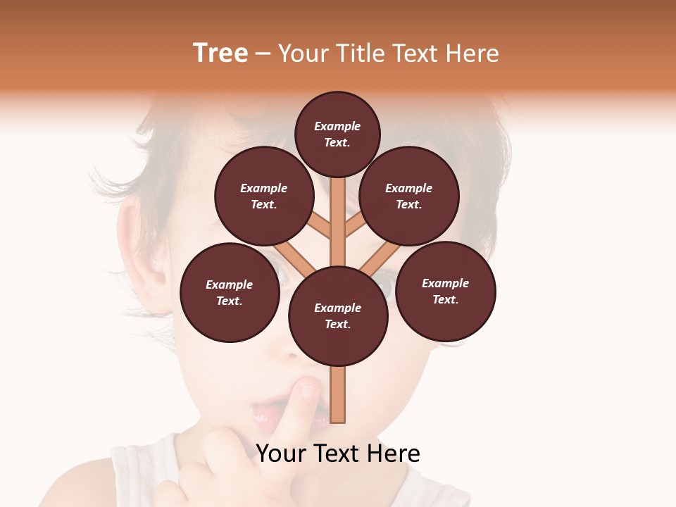 Cut Contemplating Child PowerPoint Template