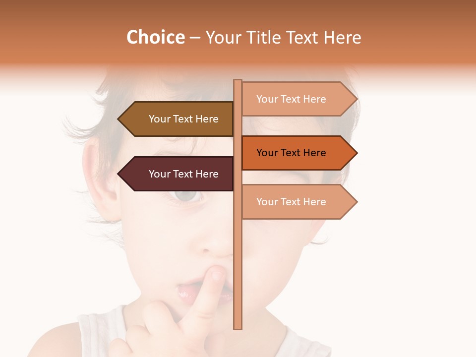 Cut Contemplating Child PowerPoint Template