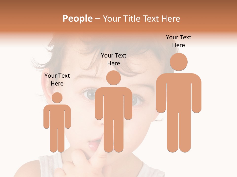 Cut Contemplating Child PowerPoint Template