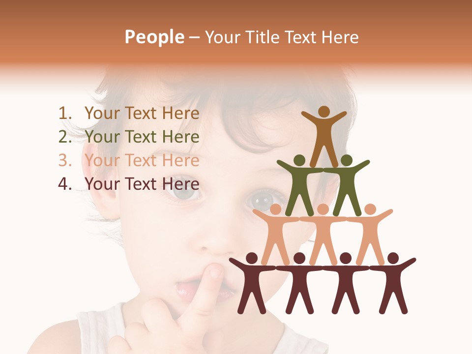 Cut Contemplating Child PowerPoint Template